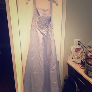 Michaelangelo Lavender Halter Gown Prom Dress